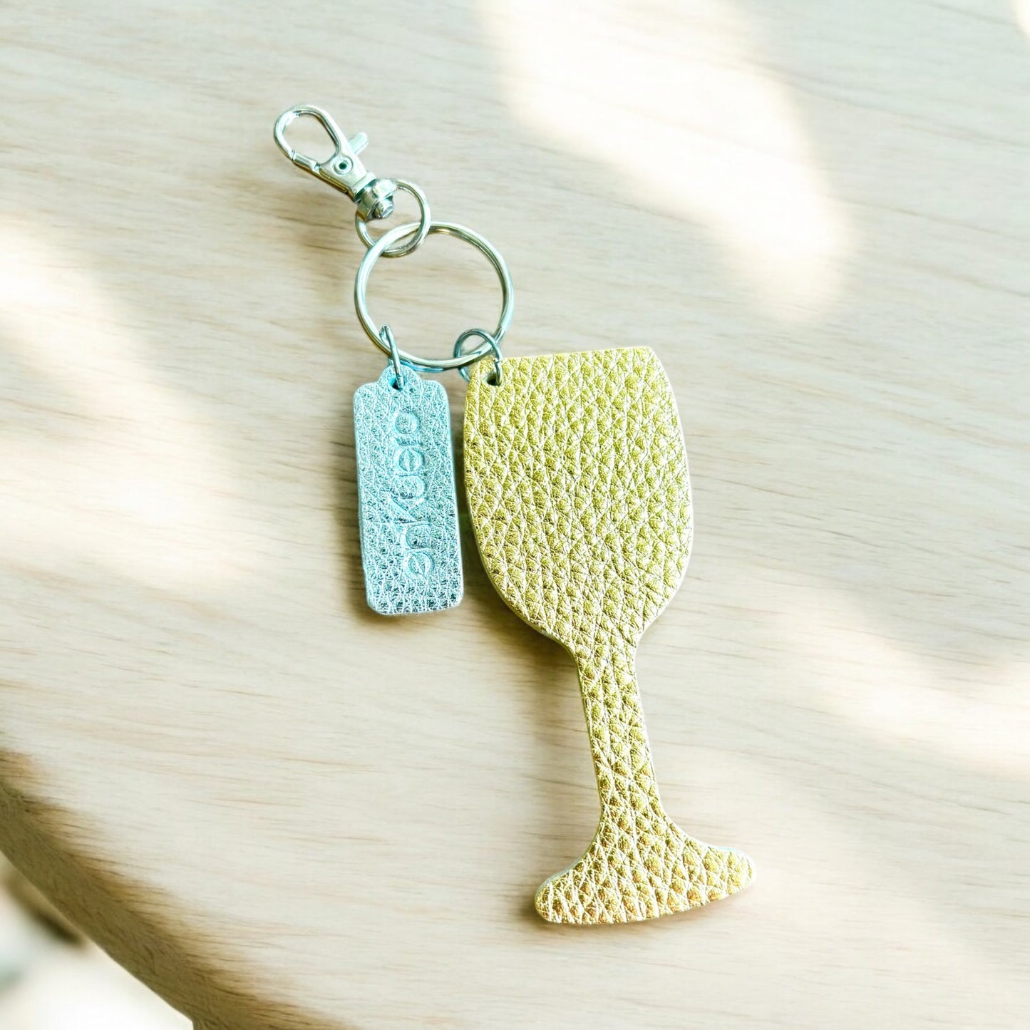 WINE GLASS KEYCHAIN / BAG CHARM