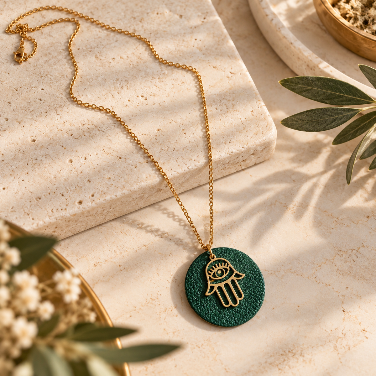 HAMSA HAND CHARM NECKLACE