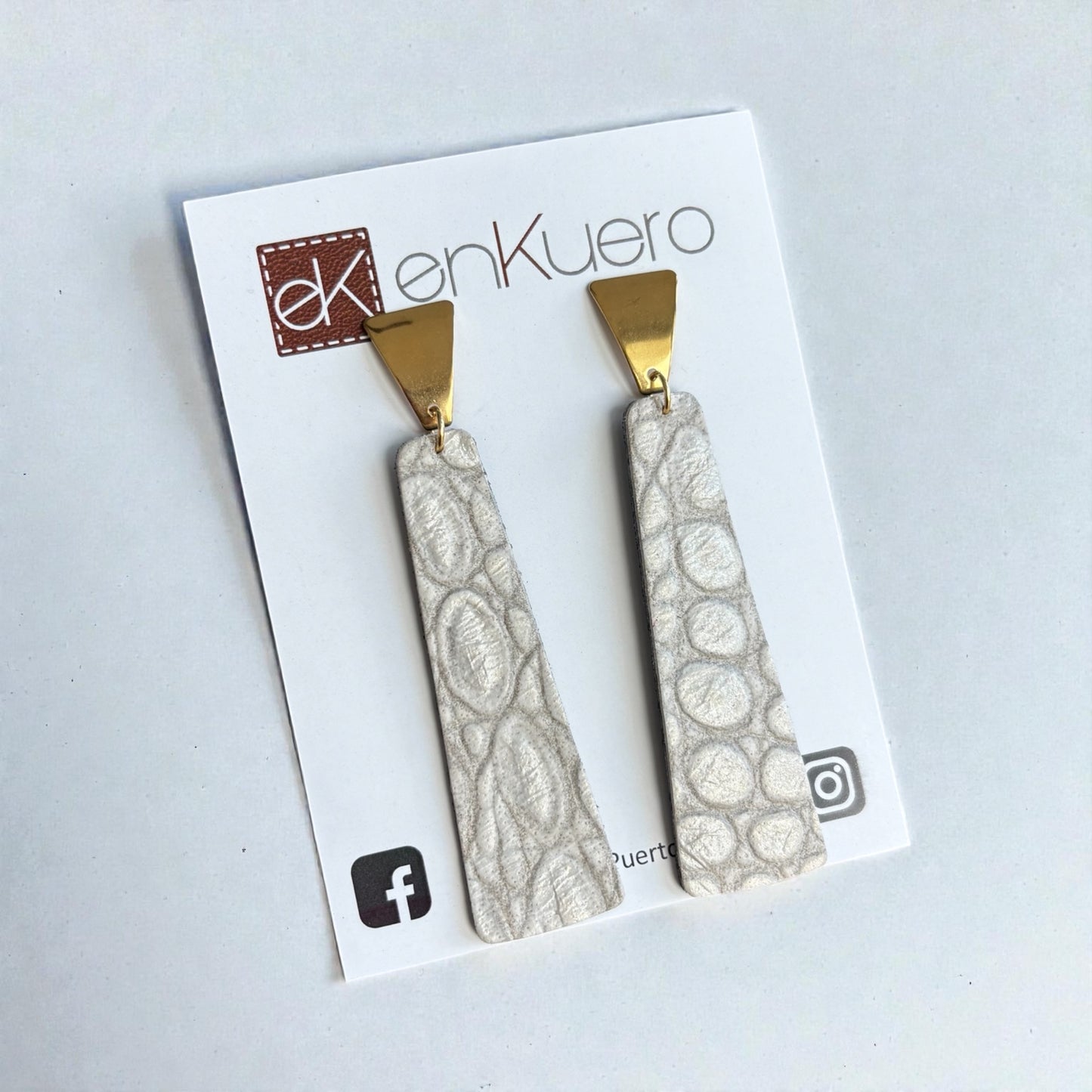 CROCO LEATHER EARRINGS