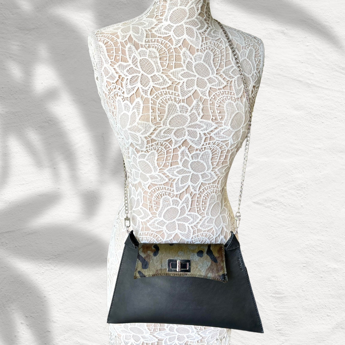 HAIR ON FLAP LEATHER BAG