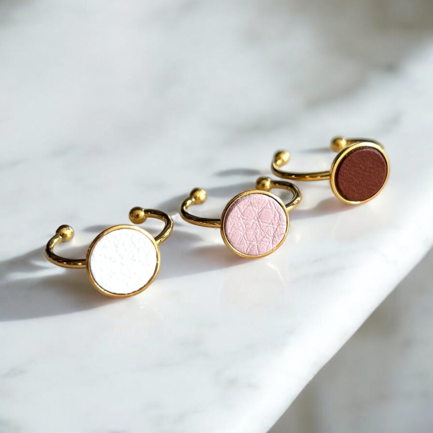 SMALL LEATHER RING SET
