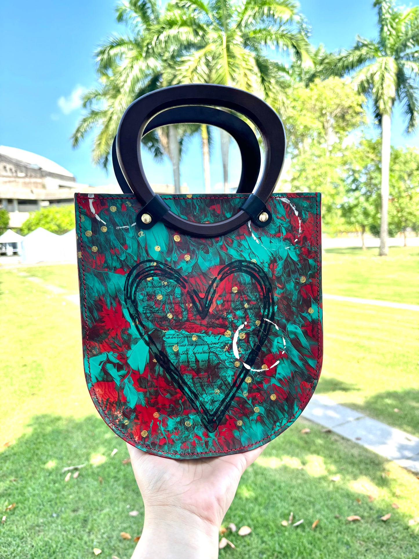HAND PAINTED HANDBAG