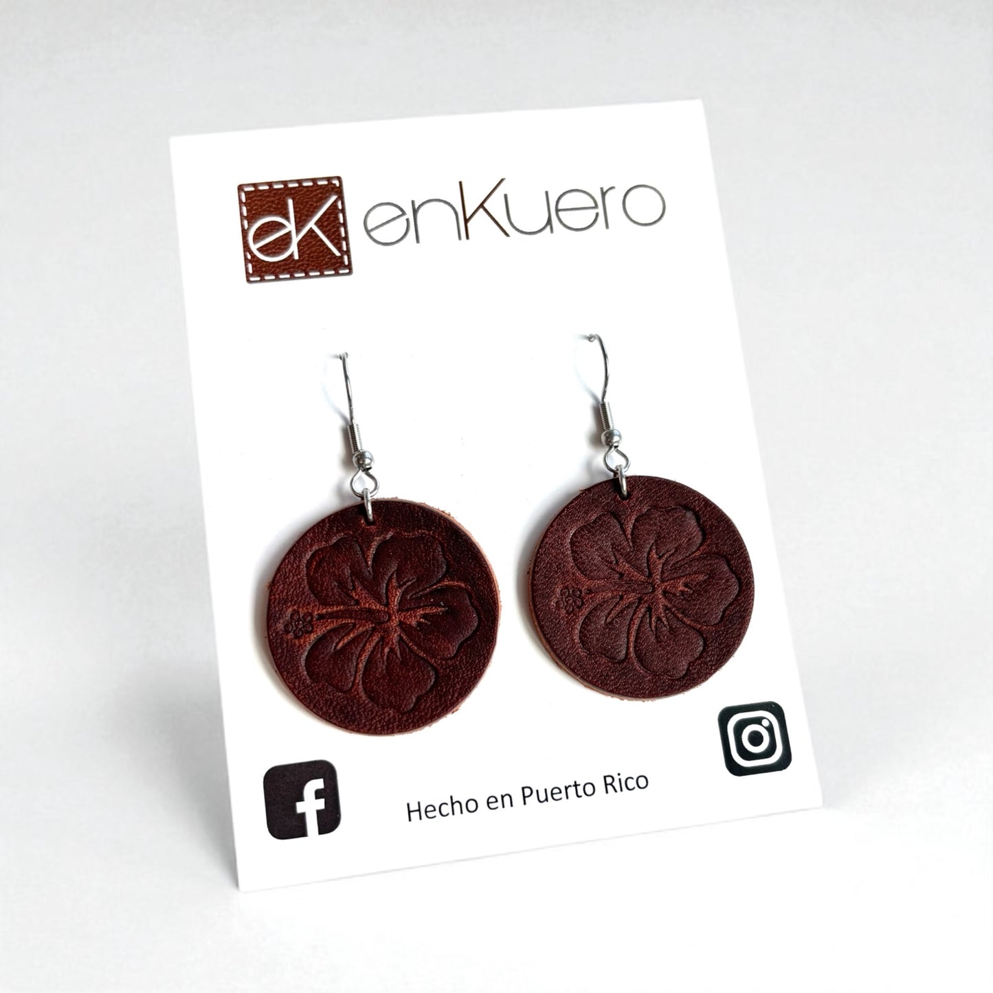 PR LEATHER EARRINGS