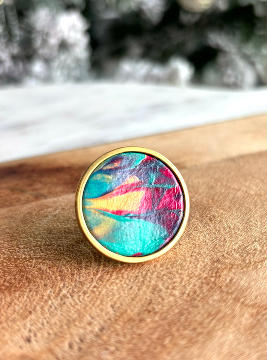 Hand Painted Ring 1”