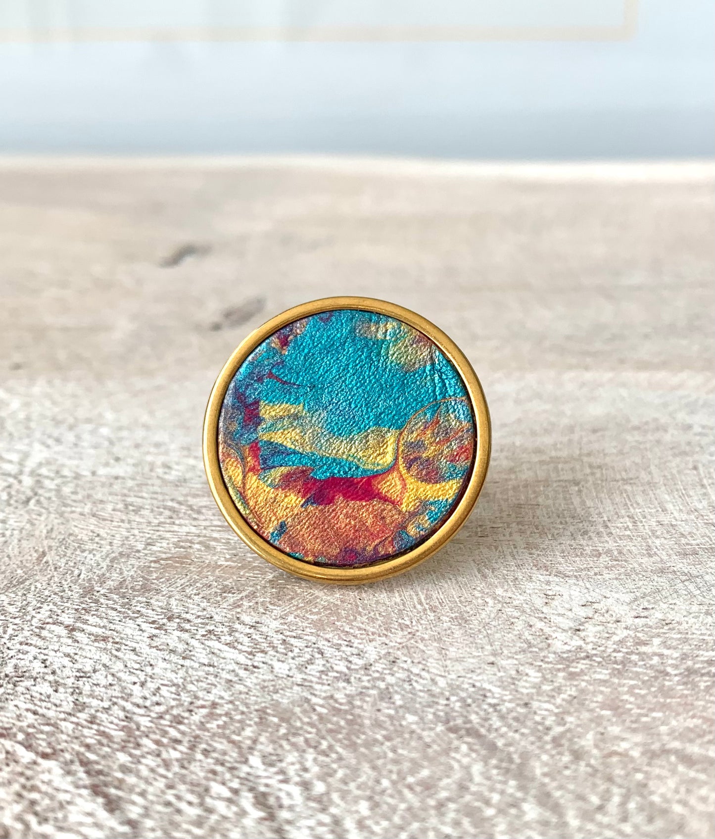 Hand Painted Ring 1”