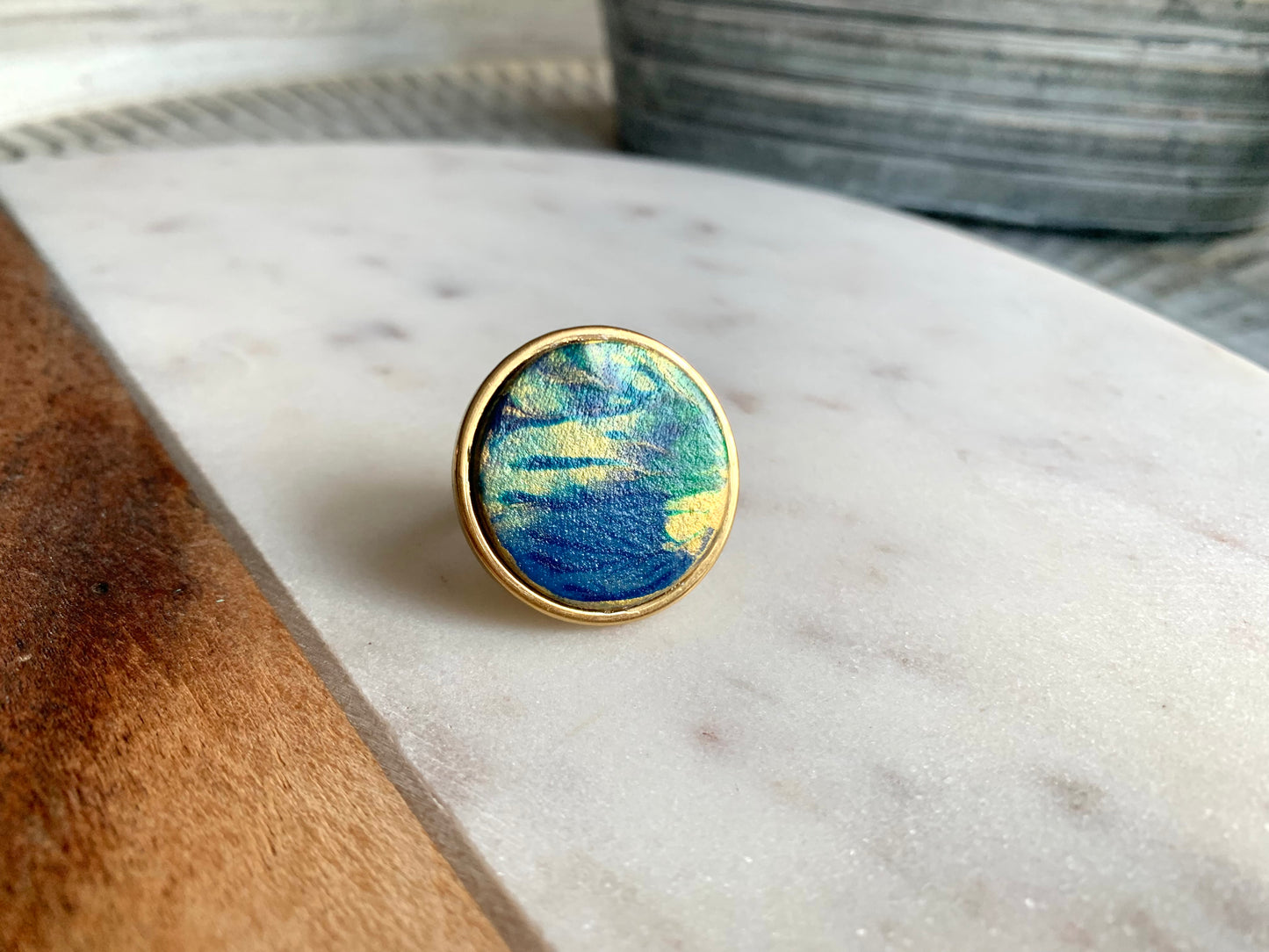 HAND PAINTED RING 1”