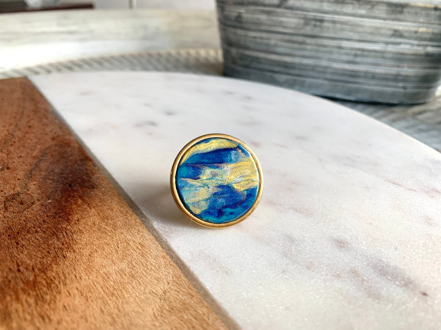 HAND PAINTED RING 1”