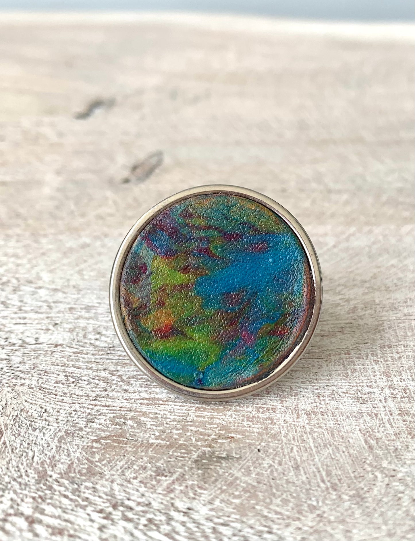 Hand Painted Ring 1”