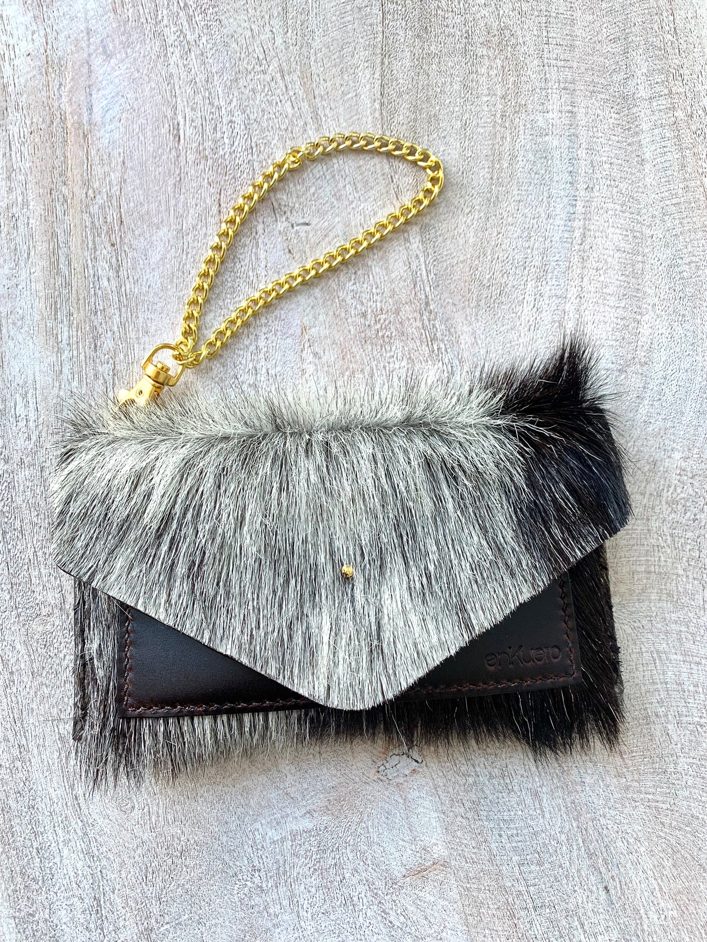 HAIR ON LEATHER WALLET