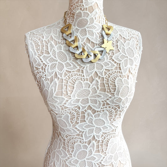 LEATHER LINKS NECKLACE