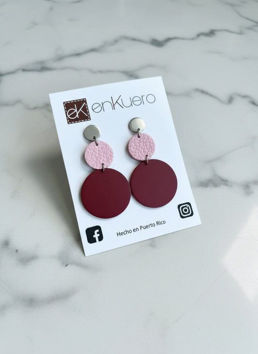 LEATHER CIRCLES EARRINGS