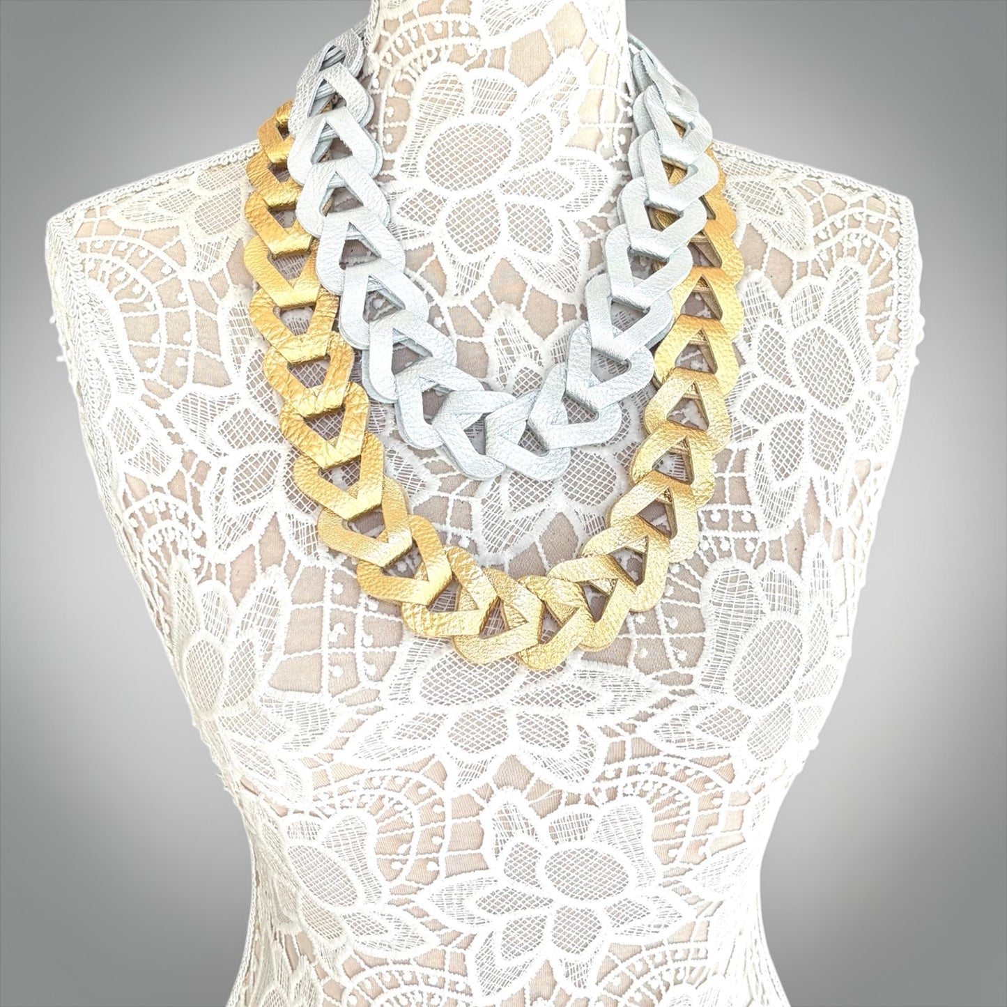 LEATHER LINKS NECKLACE