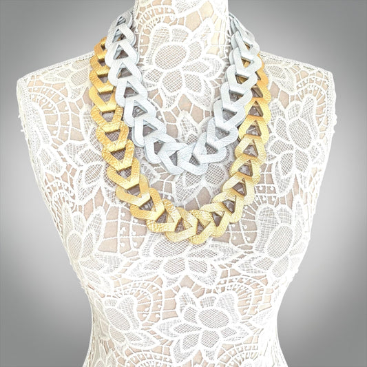 LEATHER LINKS NECKLACE