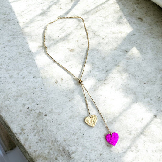 SLIDER HEARTS NECKLACE