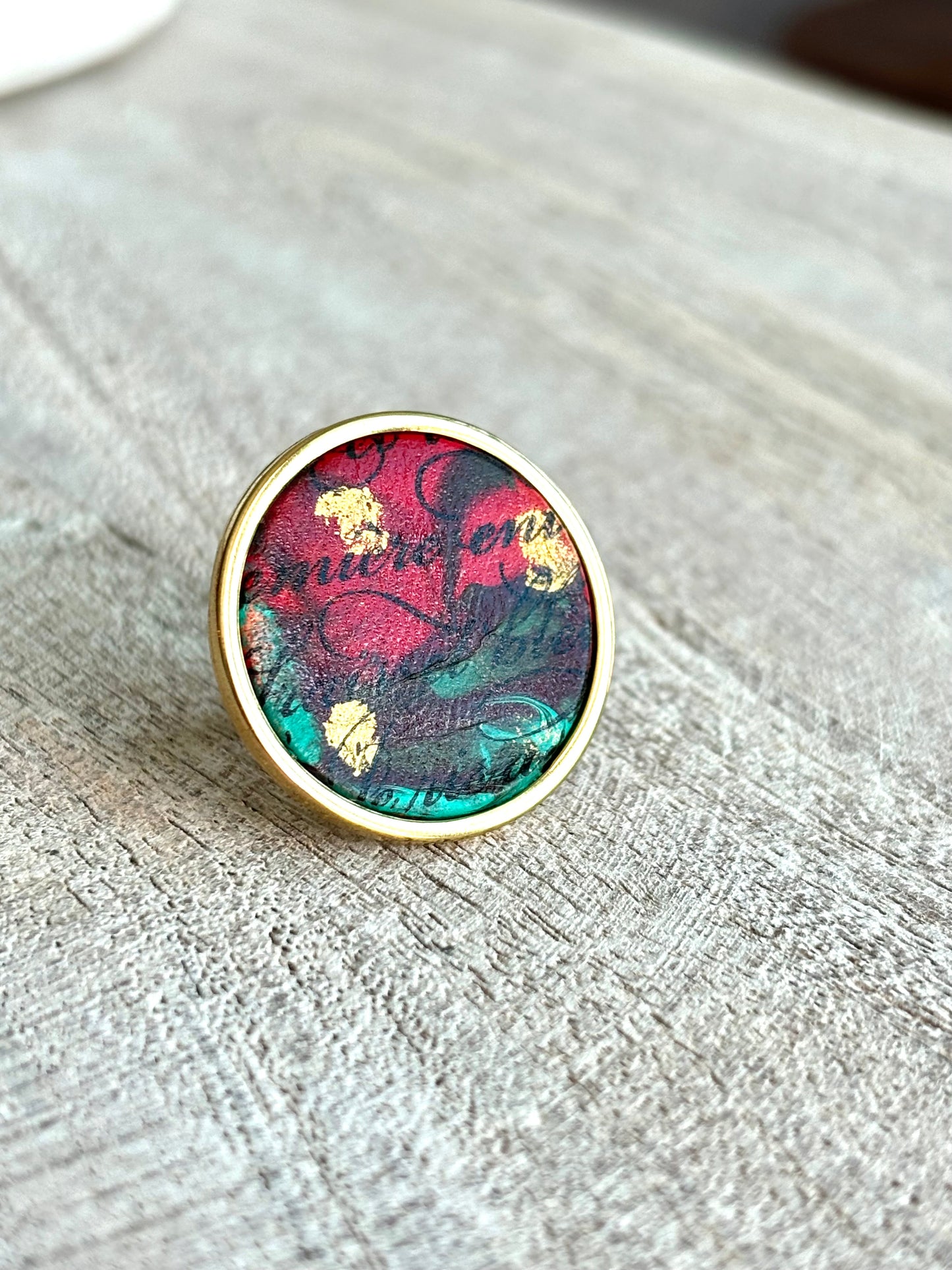 Hand Painted Ring .75”