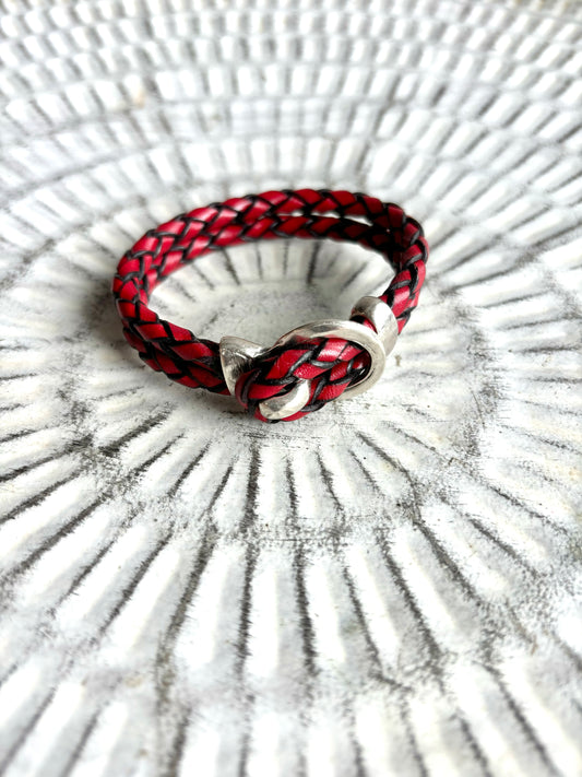 LEATHER CORD BRACELET 6.5”