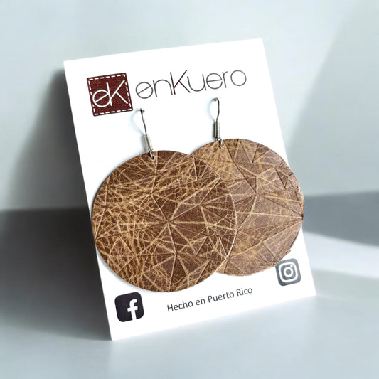EMBOSSED LEATHER EARRINGS