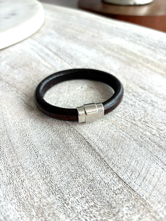 LEATHER CORD BRACELET 6”