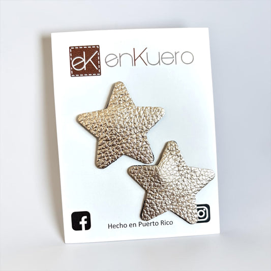 CHAMPAGNE GOLD STARS EARRINGS