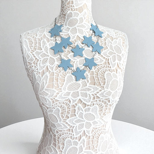 LEATHER STARS NECKLACE (REVERSIBLE)