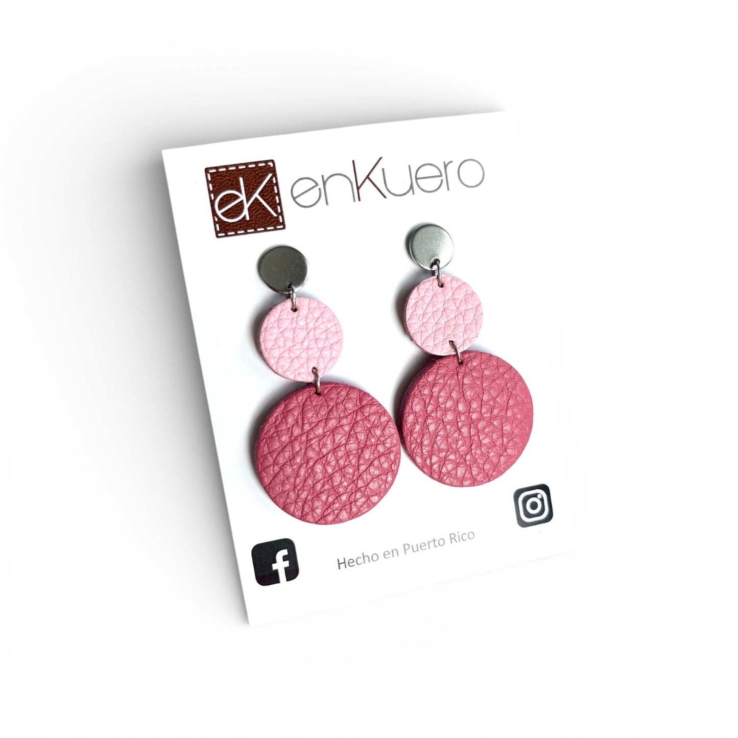 LEATHER CIRCLES EARRINGS