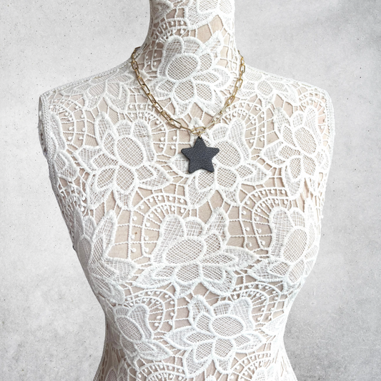 LEATHER STAR NECKLACE
