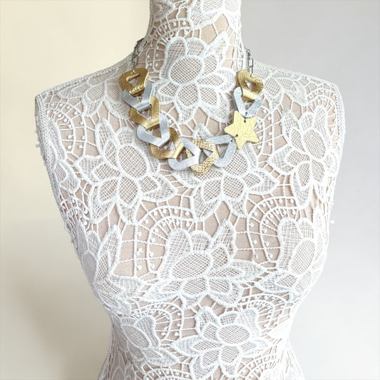 LEATHER LINKS NECKLACE