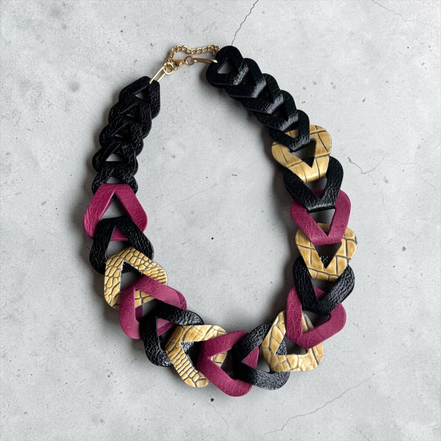 LEATHER LINKS NECKLACE