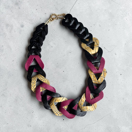 LEATHER LINKS NECKLACE
