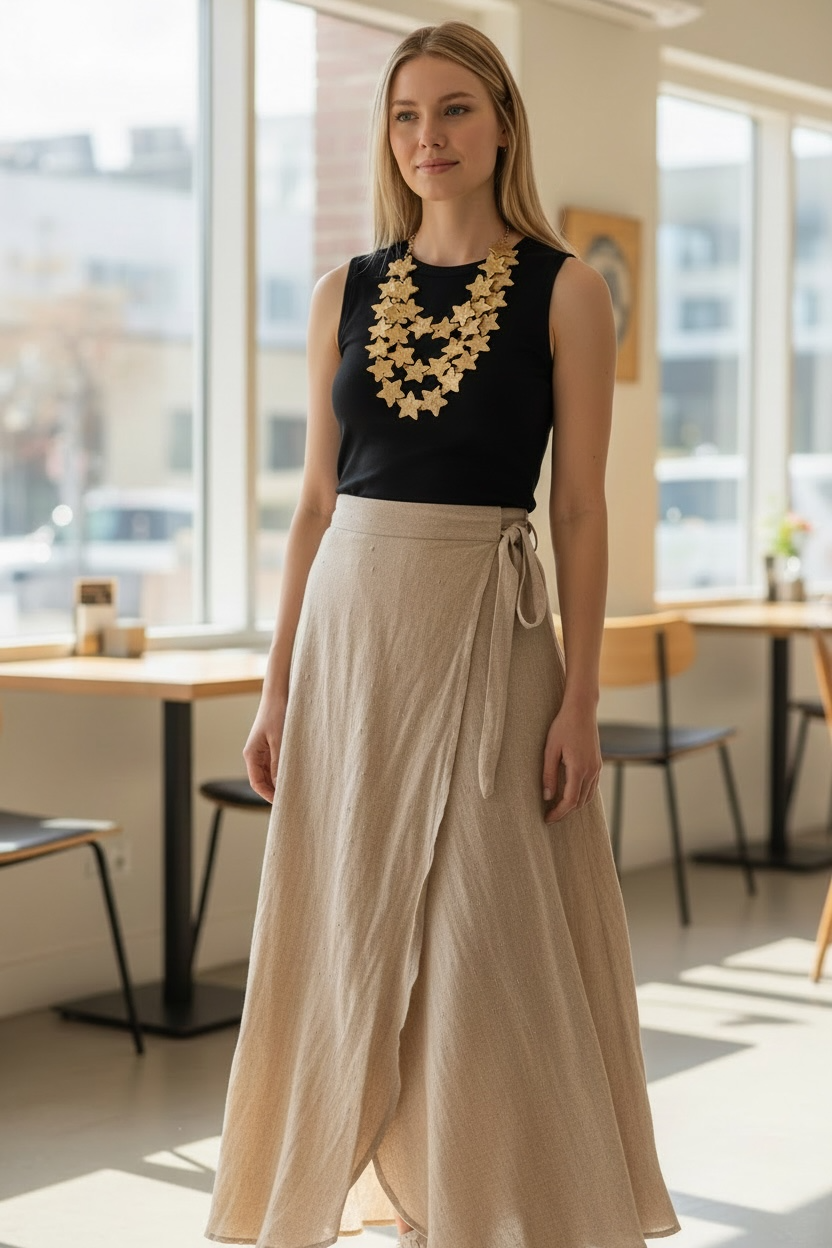LEATHER STARS NECKLACE
