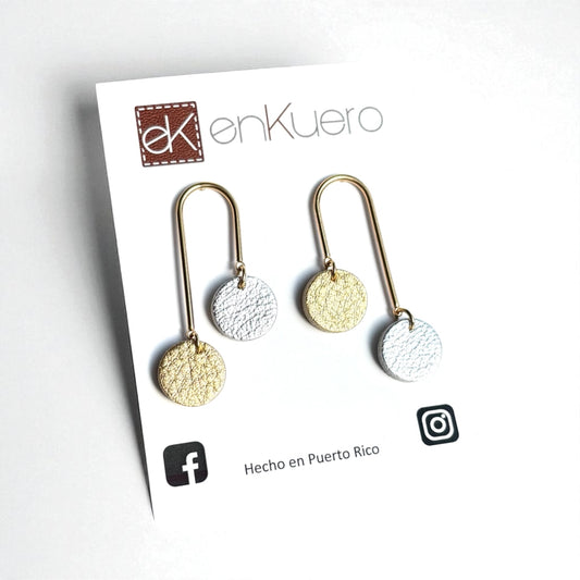 LEATHER DOTS EARRINGS