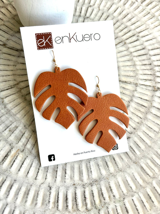 MONSTERA LEAF EARRINGS