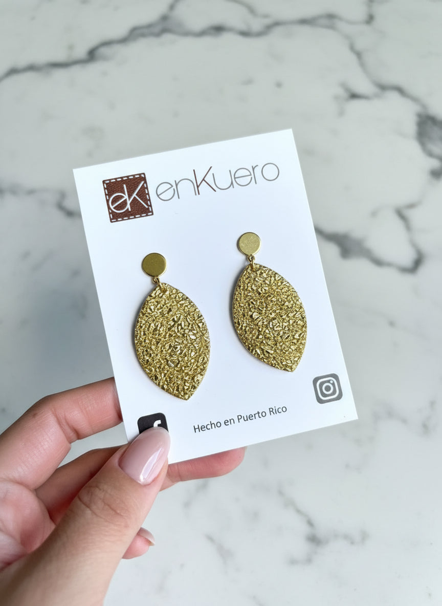 LEAF LEATHER EARRINGS