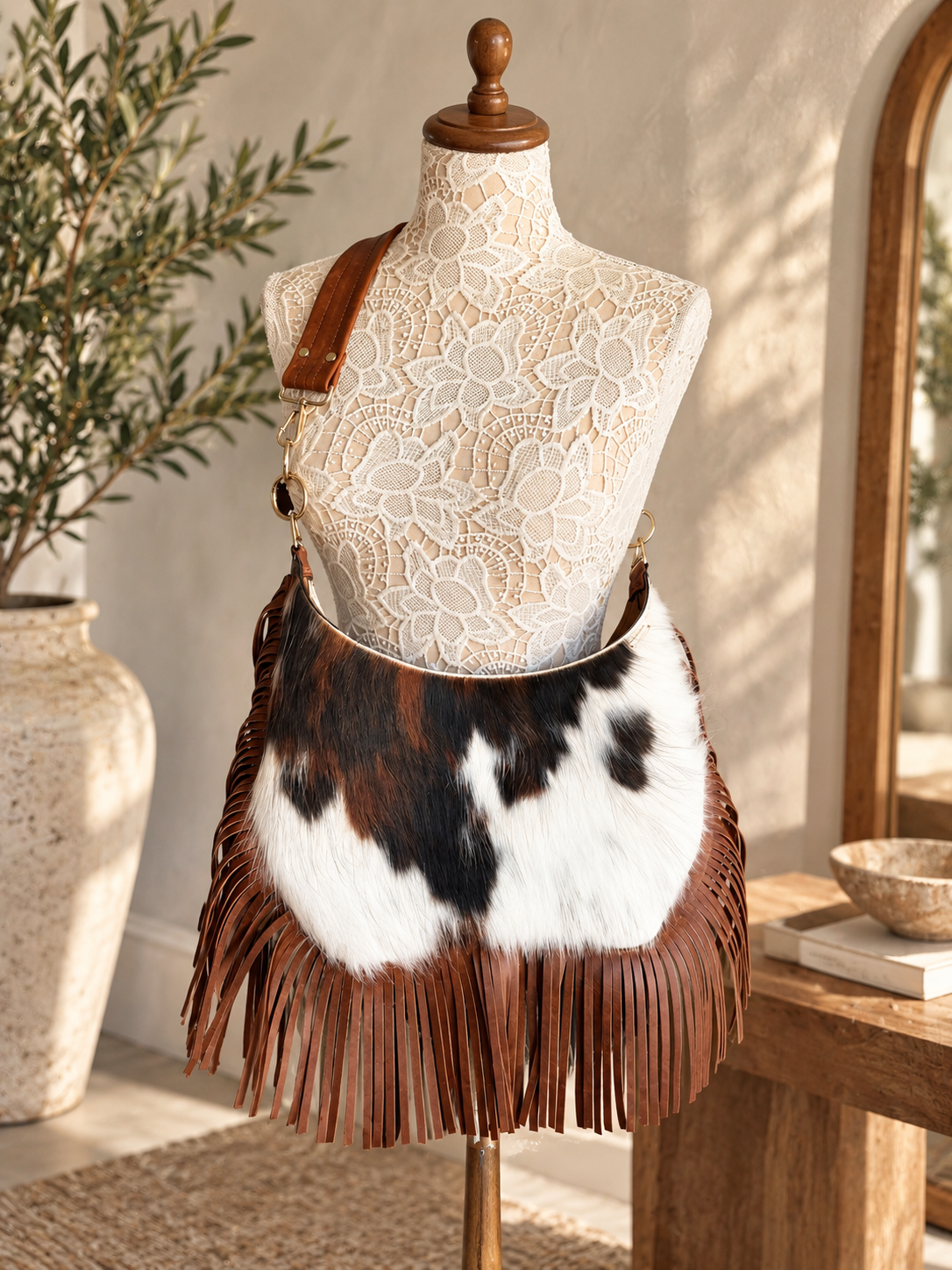 HAIR-ON HOBO BAG (MEDIUM SIZE)