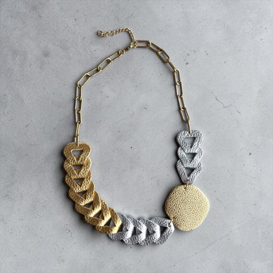 LEATHER LINKS NECKLACE