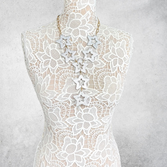 LEATHER STARS NECKLACE