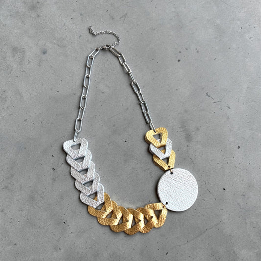 LEATHER LINKS NECKLACE