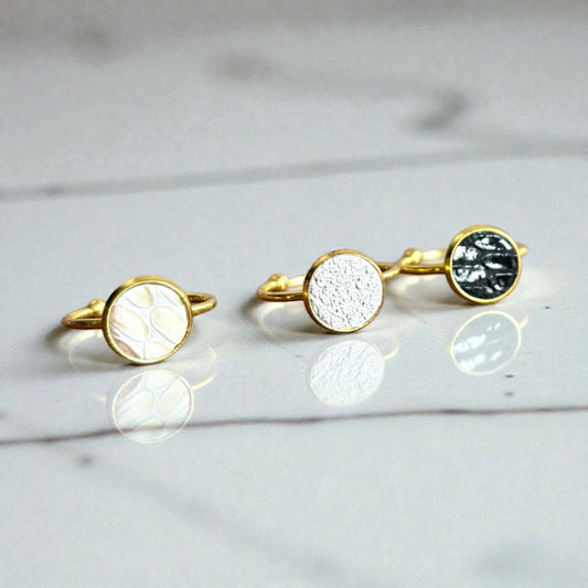 SMALL LEATHER RING SET