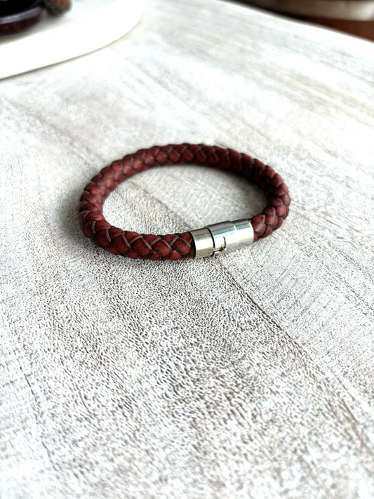 LEATHER CORD BRACELET 6”