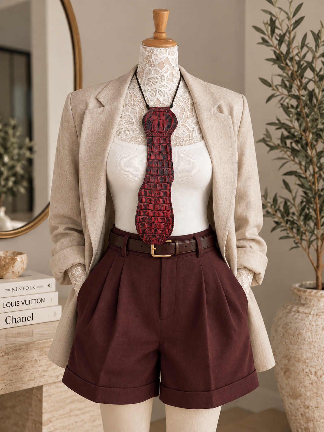 CROCO TIE NECKLACE