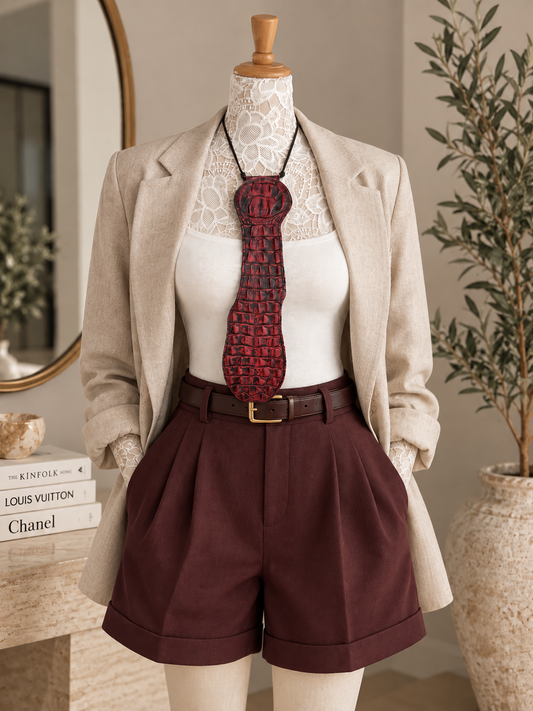 CROCO TIE NECKLACE