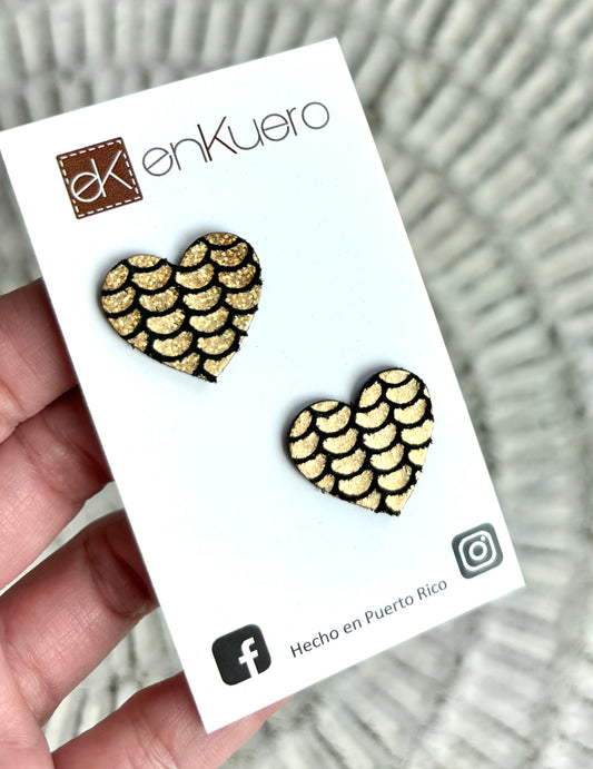 HEART STUD EARRINGS