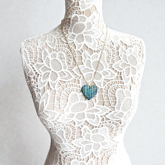 LEATHER HEART NECKLACE