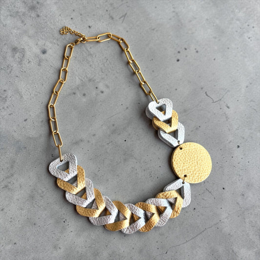 LEATHER LINKS NECKLACE