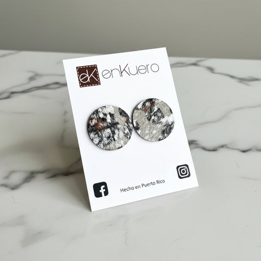 HAIR-ON LEATHER EARRINGS