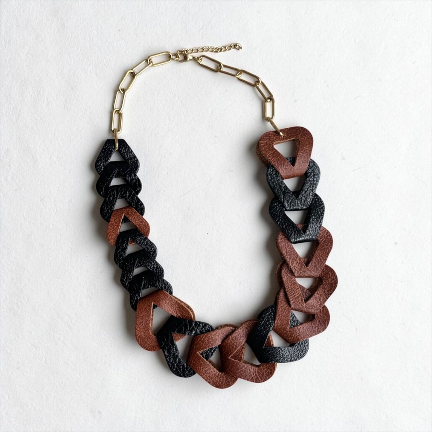 LEATHER LINKS NECKLACE