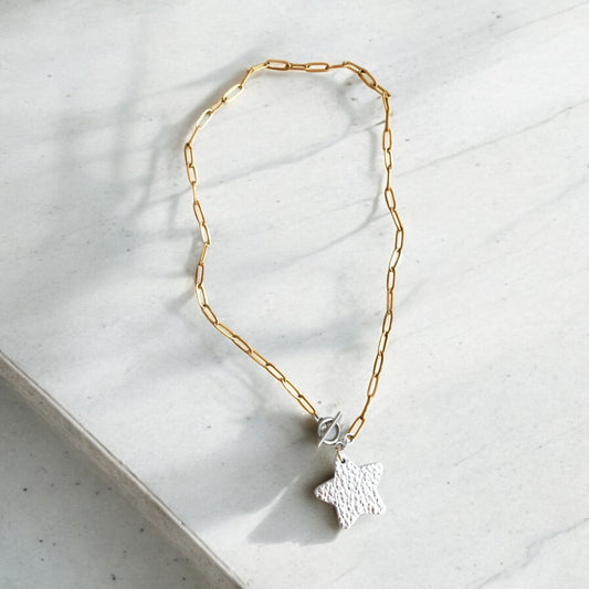 LEATHER STAR NECKLACE