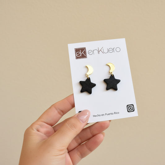 BLACK STARS EARRINGS