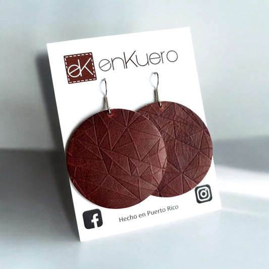 EMBOSSED LEATHER EARRINGS