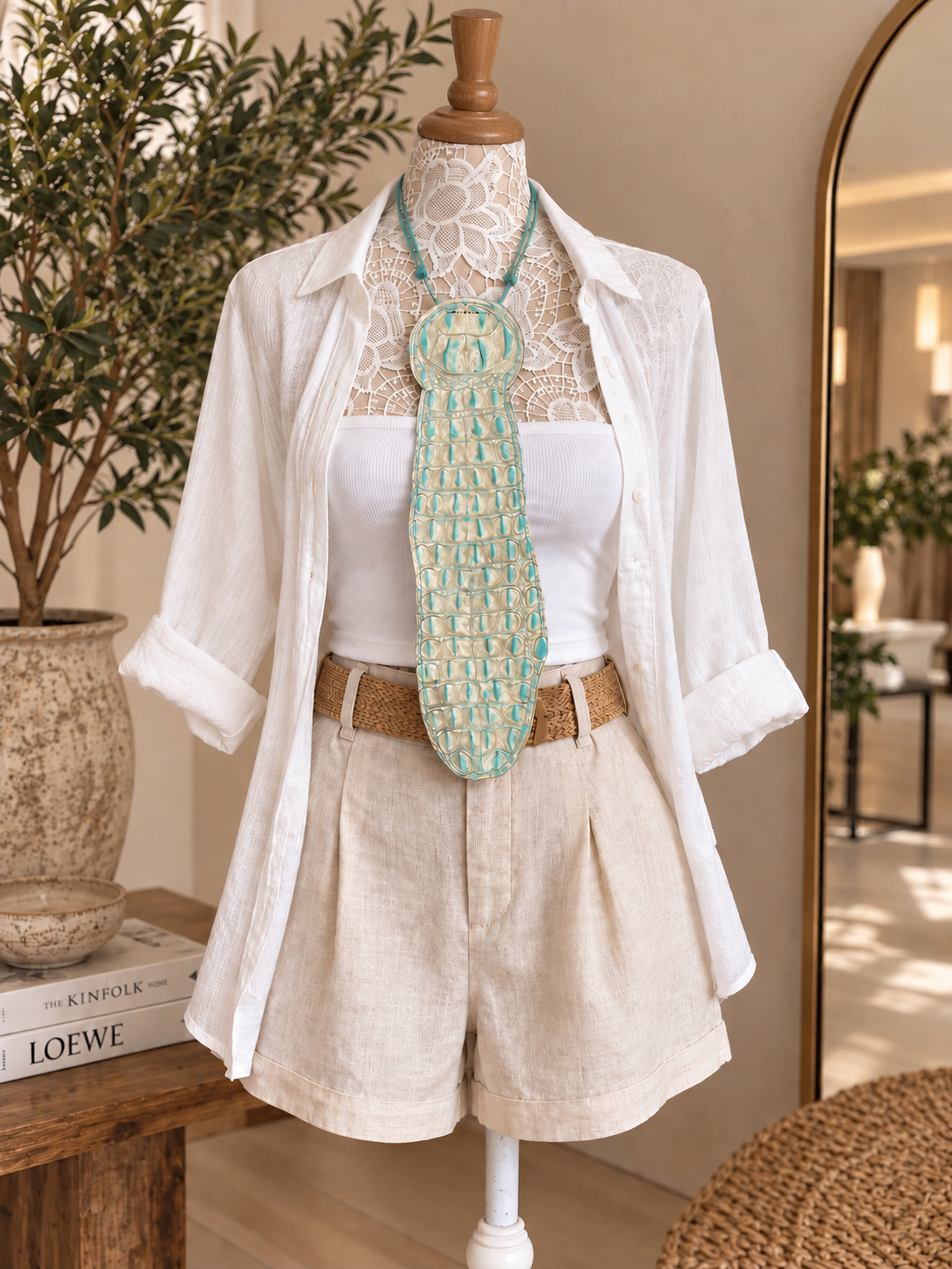 CROCO TIE NECKLACE